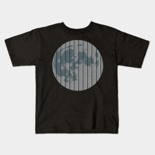 The blue Moon - Typography Artwork Kids T-Shirt